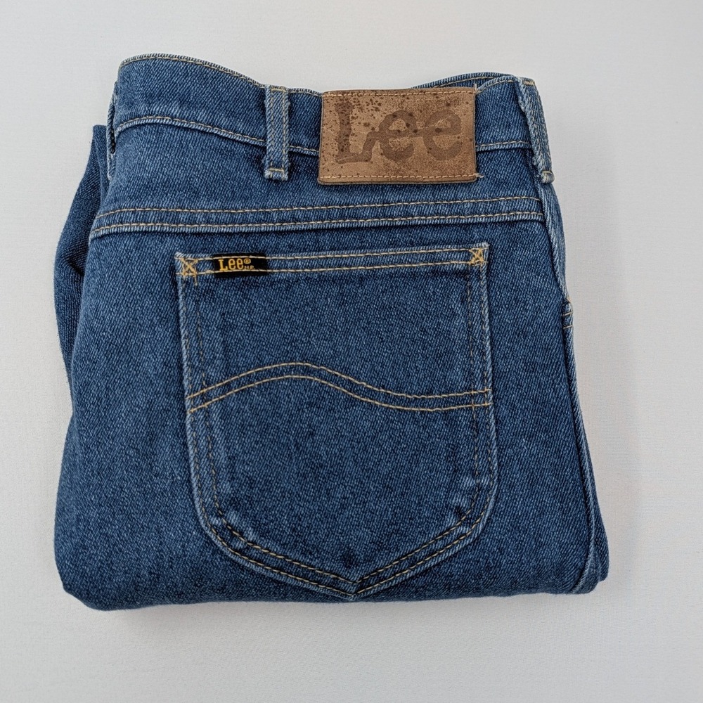 Vintage Lee Riders Mens 38x32 Blue Straight Leg Jeans Made in USA 200-2046 Denim - Picture 5 of 11